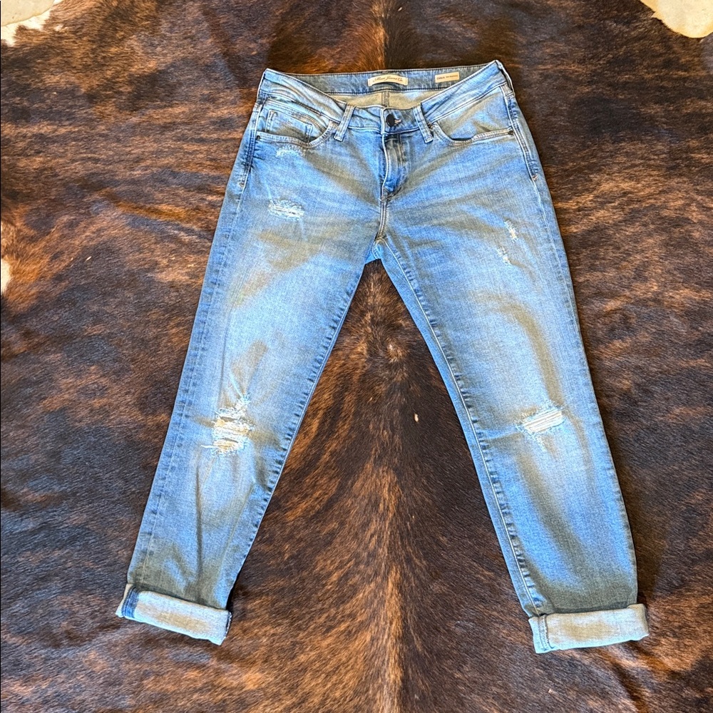 Mavi Light Blue Distressed Skinny Jeans
